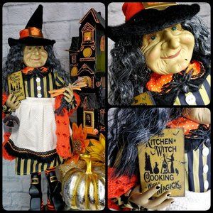 KITCHEN WITCH Figure 21" Cookin' Magic Halloween